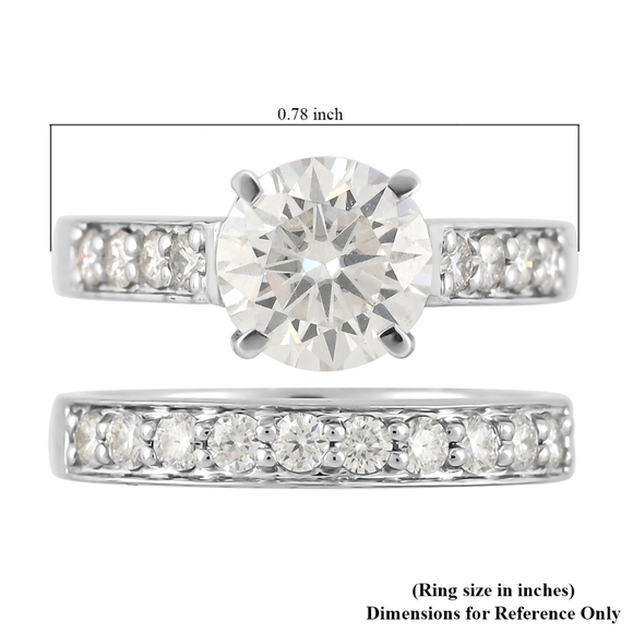 125 FACETS MOISSANITE WEDDING SET - Picture 8 of 13